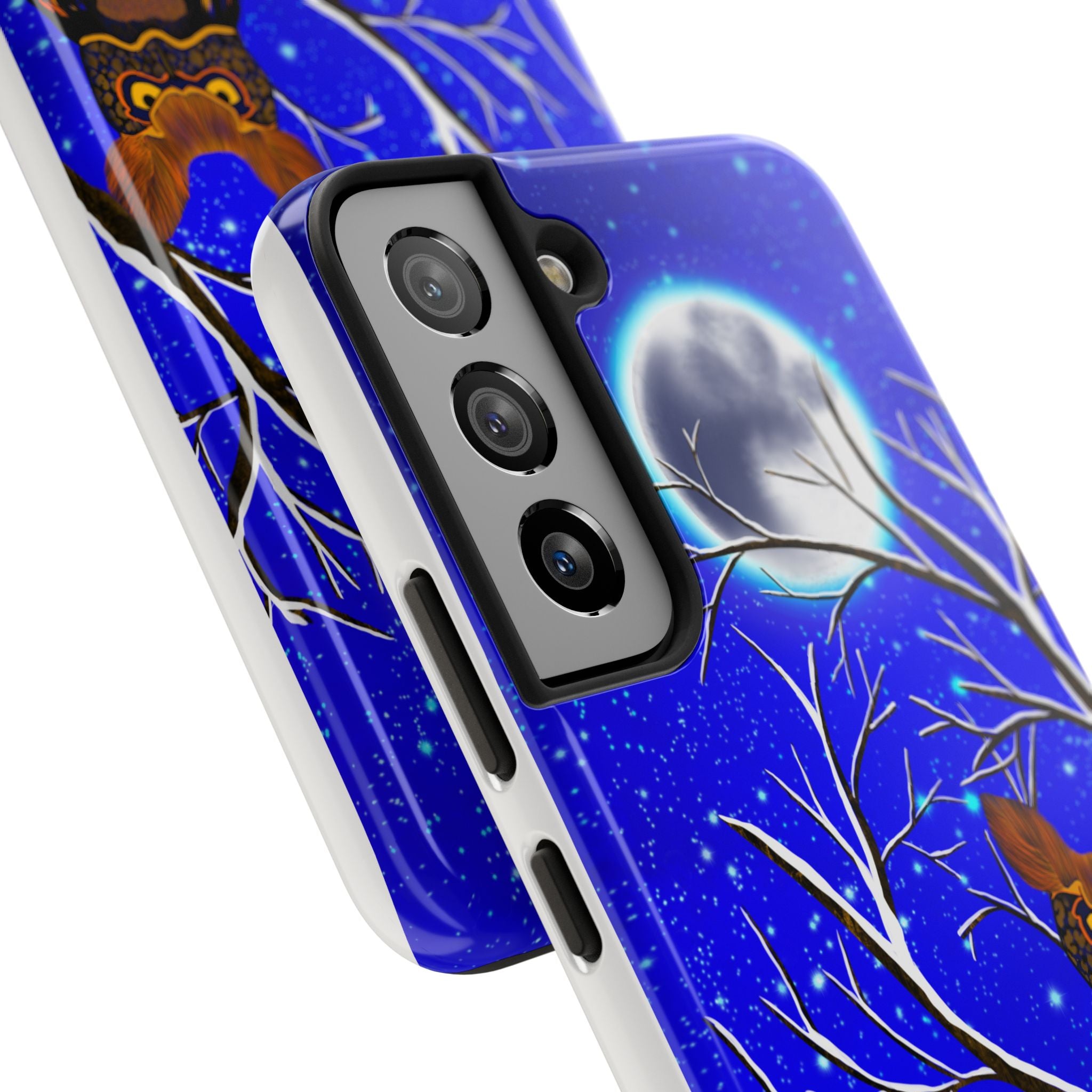 Moonlit Owl Tough Phone Case — Night Sky Owl Design