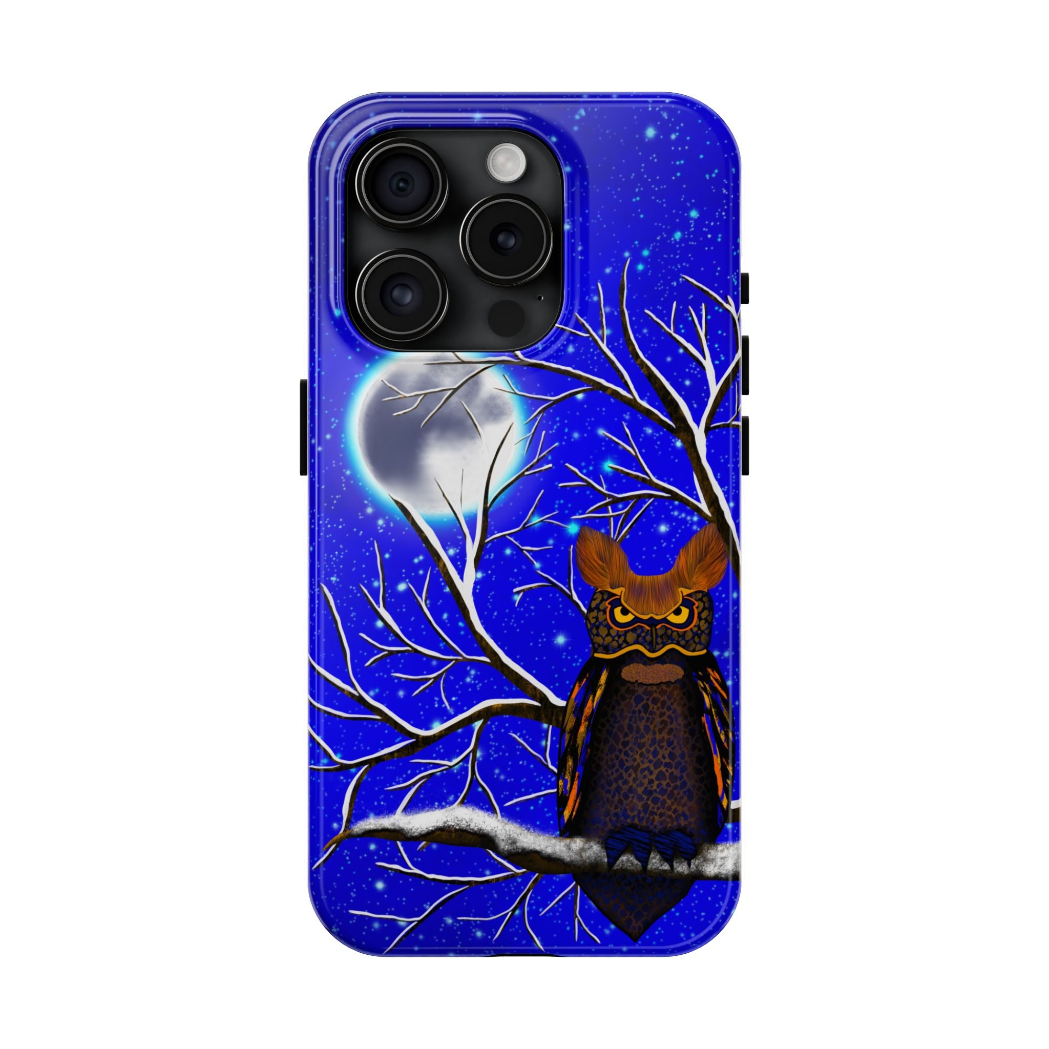 Moonlit Owl Tough Phone Case — Night Sky Owl Design