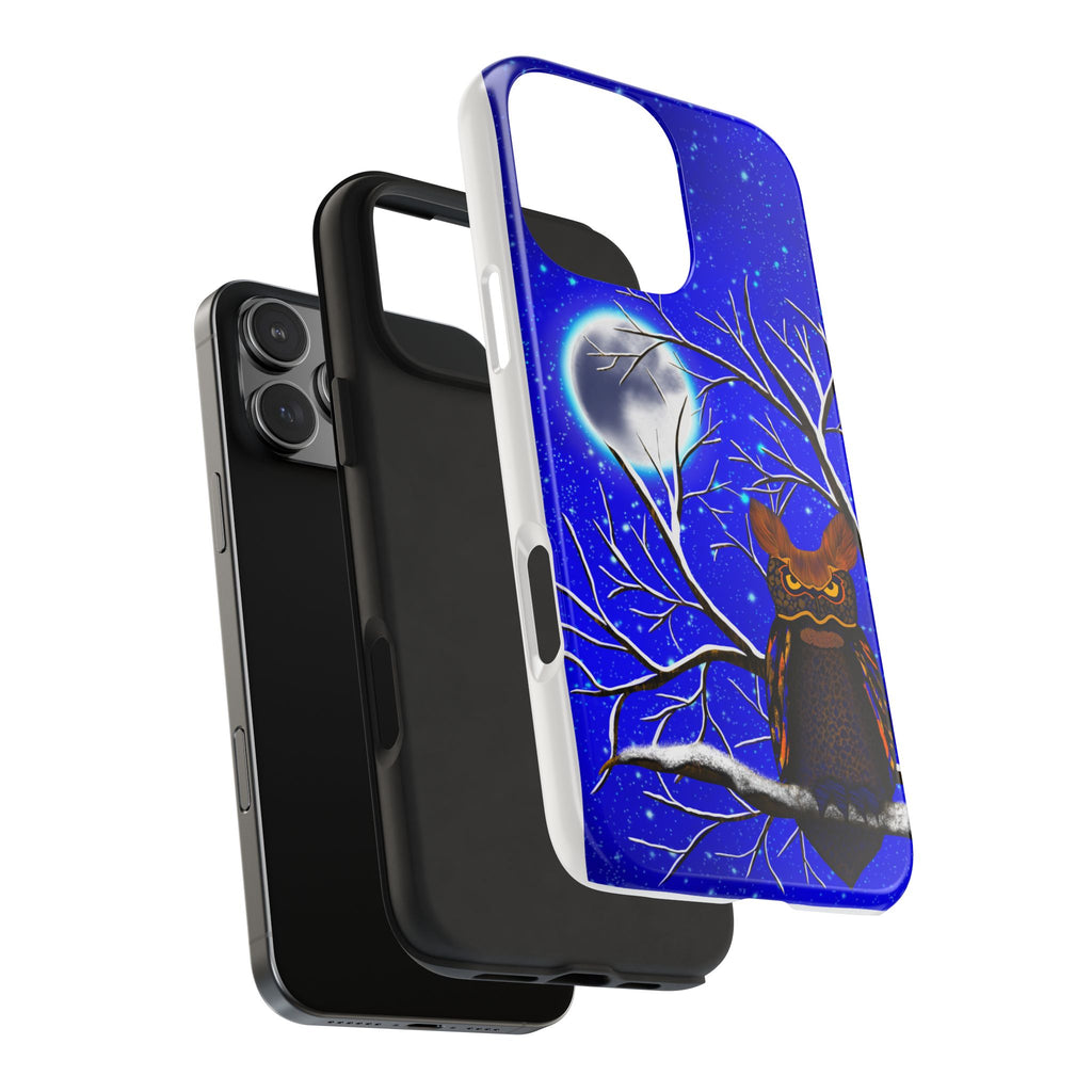 Moonlit Owl Tough Phone Case — Night Sky Owl Design
