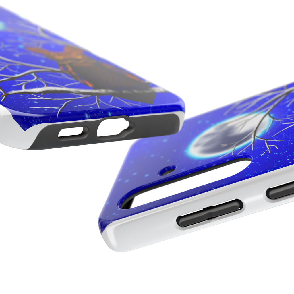 Moonlit Owl Tough Phone Case — Night Sky Owl Design