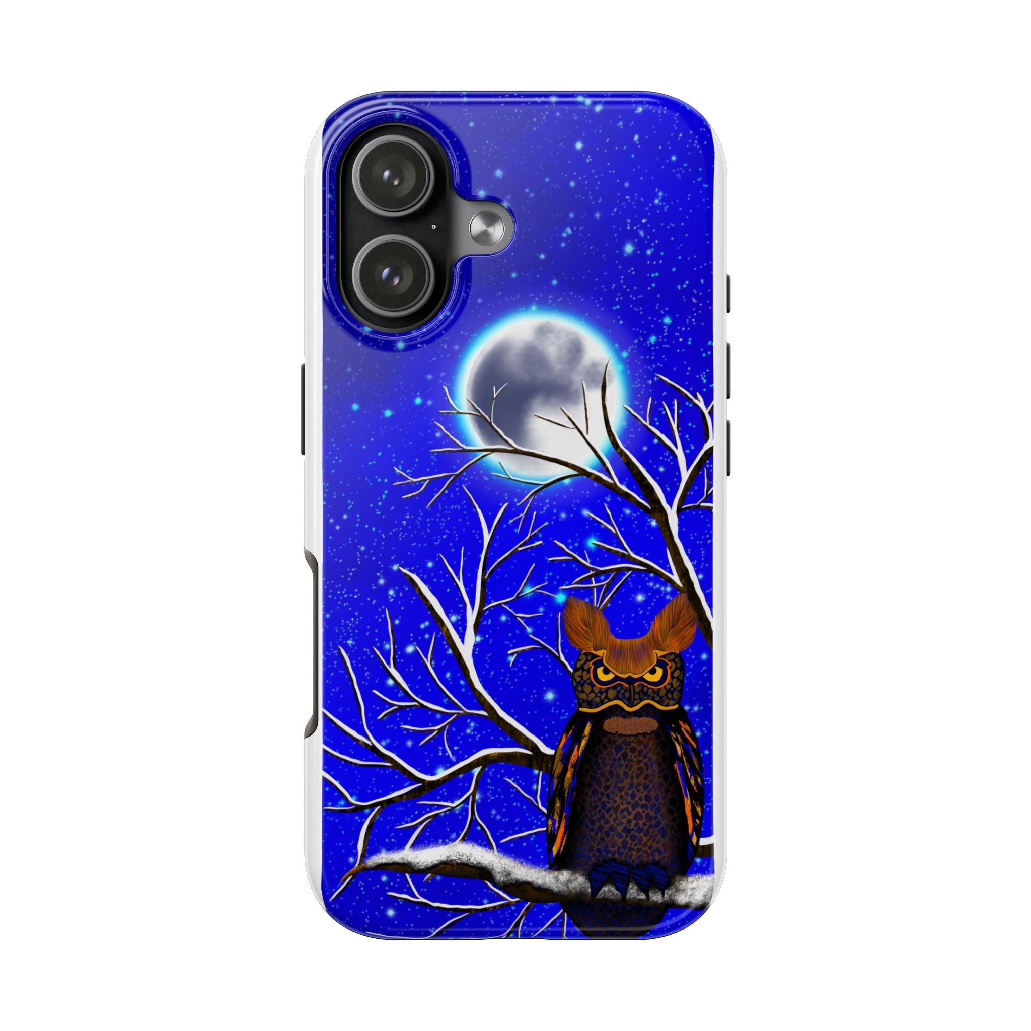 Moonlit Owl Tough Phone Case — Night Sky Owl Design