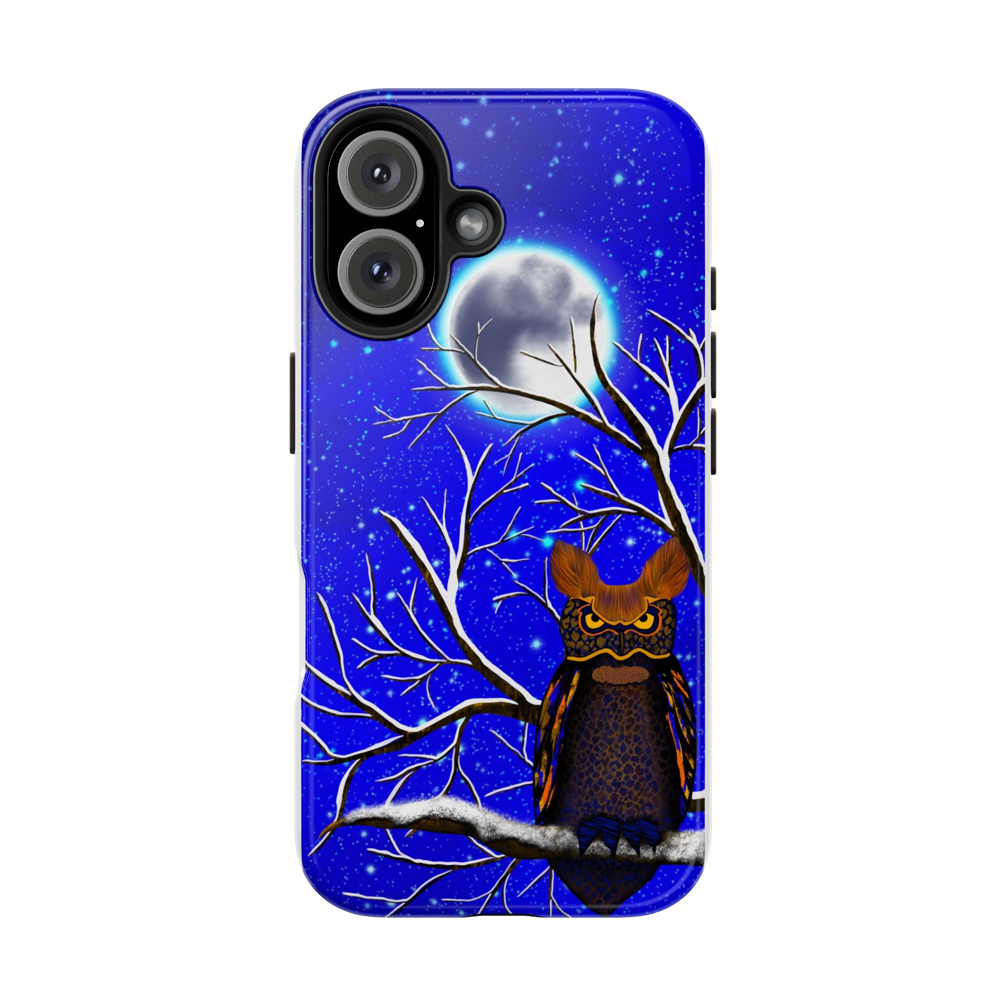 Moonlit Owl Tough Phone Case — Night Sky Owl Design