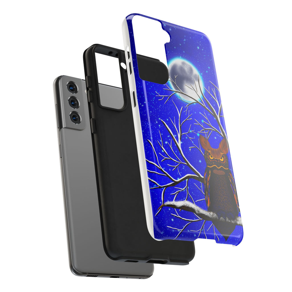 Moonlit Owl Tough Phone Case — Night Sky Owl Design