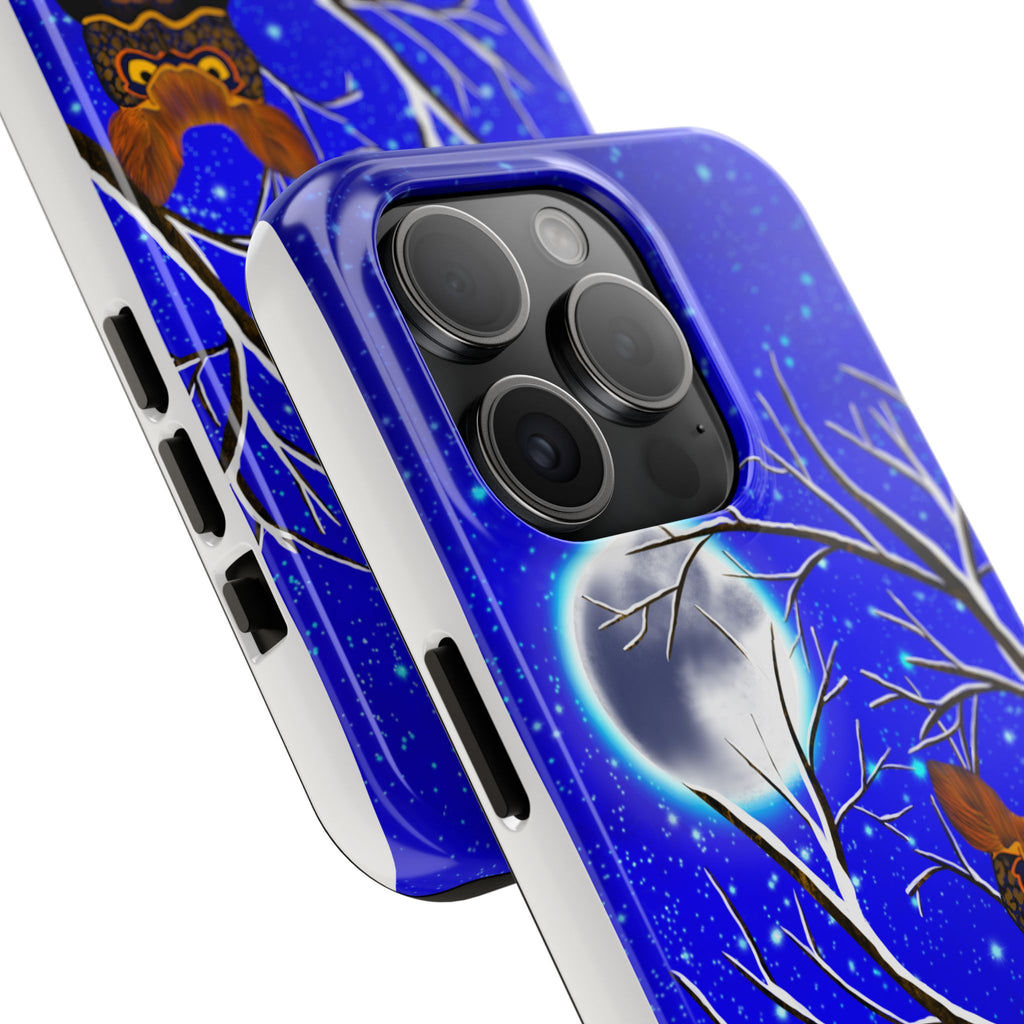 Moonlit Owl Tough Phone Case — Night Sky Owl Design