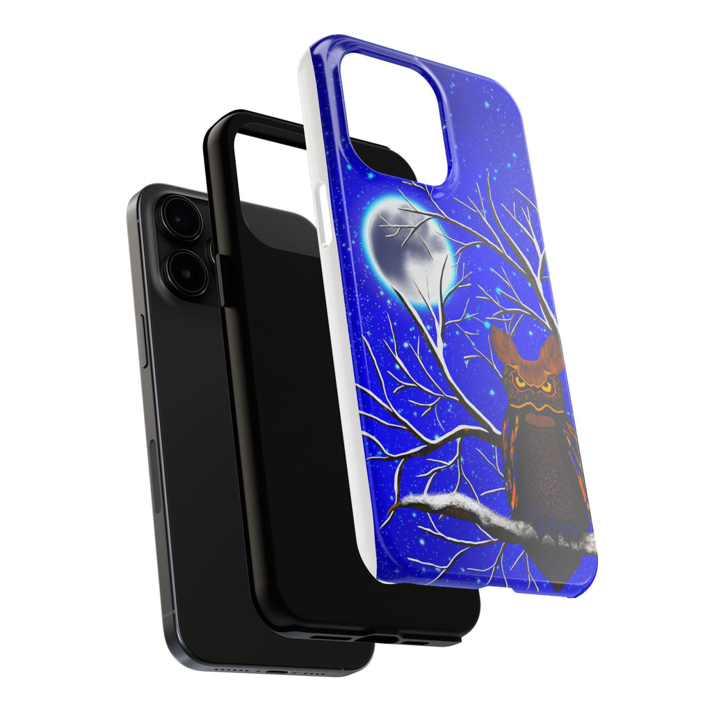 Moonlit Owl Tough Phone Case — Night Sky Owl Design