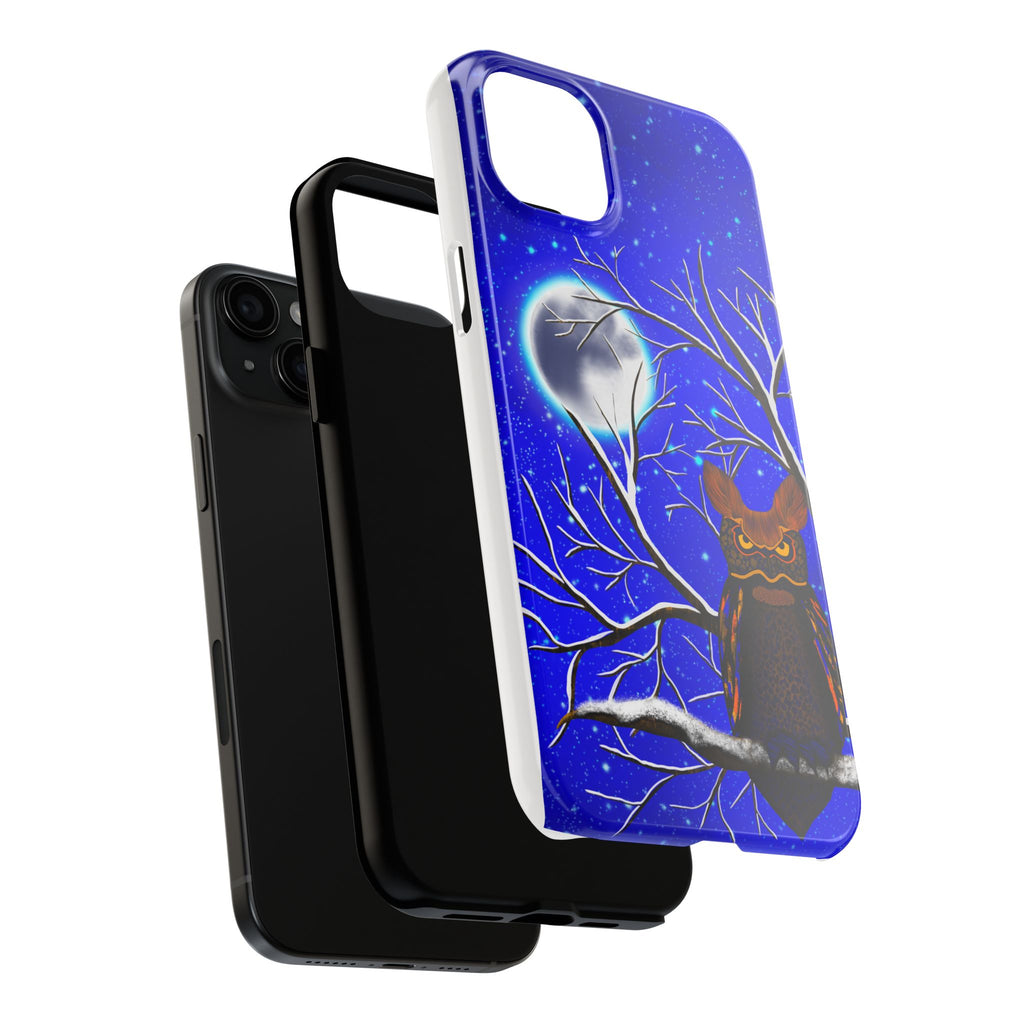 Moonlit Owl Tough Phone Case — Night Sky Owl Design