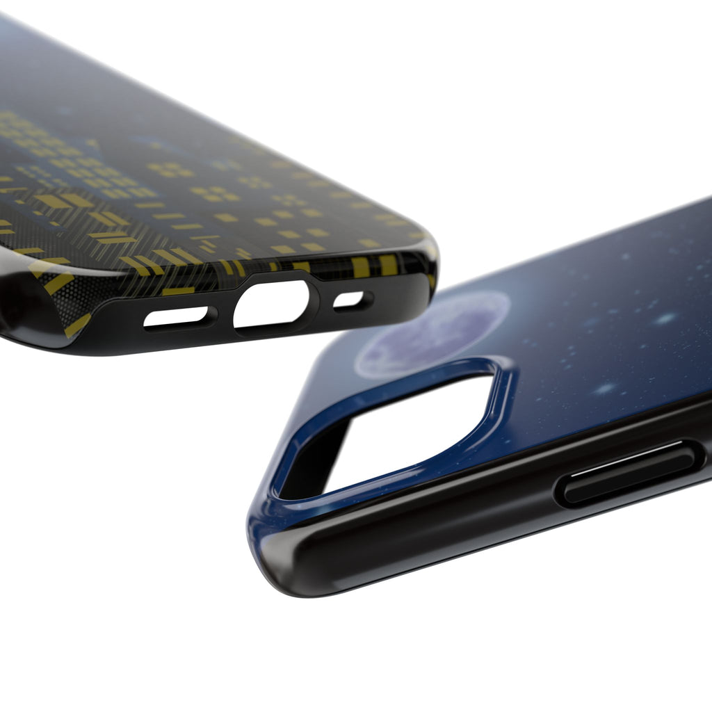 Moonlit City Phone Case — Starry Blue Night Skyline