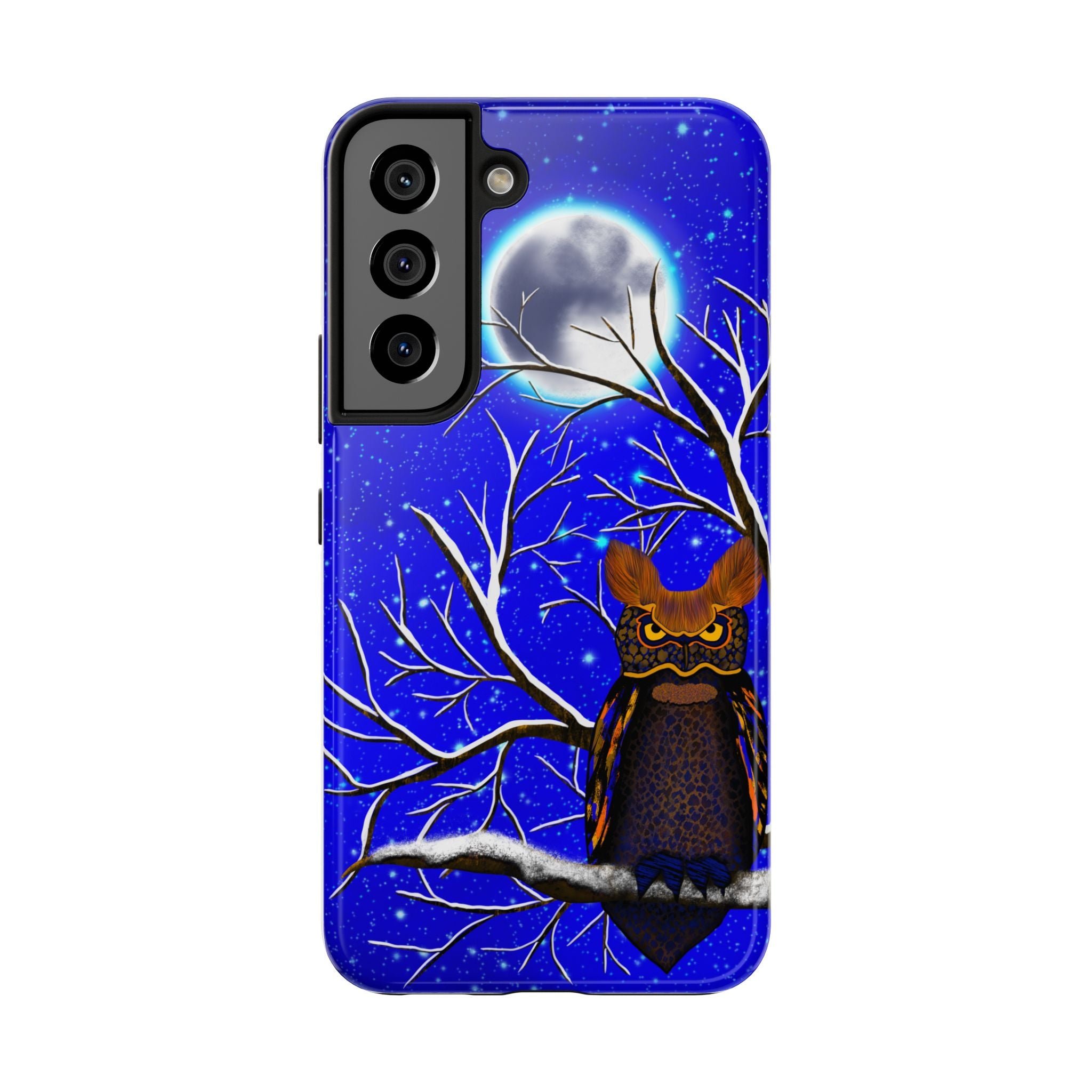 Moonlit Owl Tough Phone Case — Night Sky Owl Design