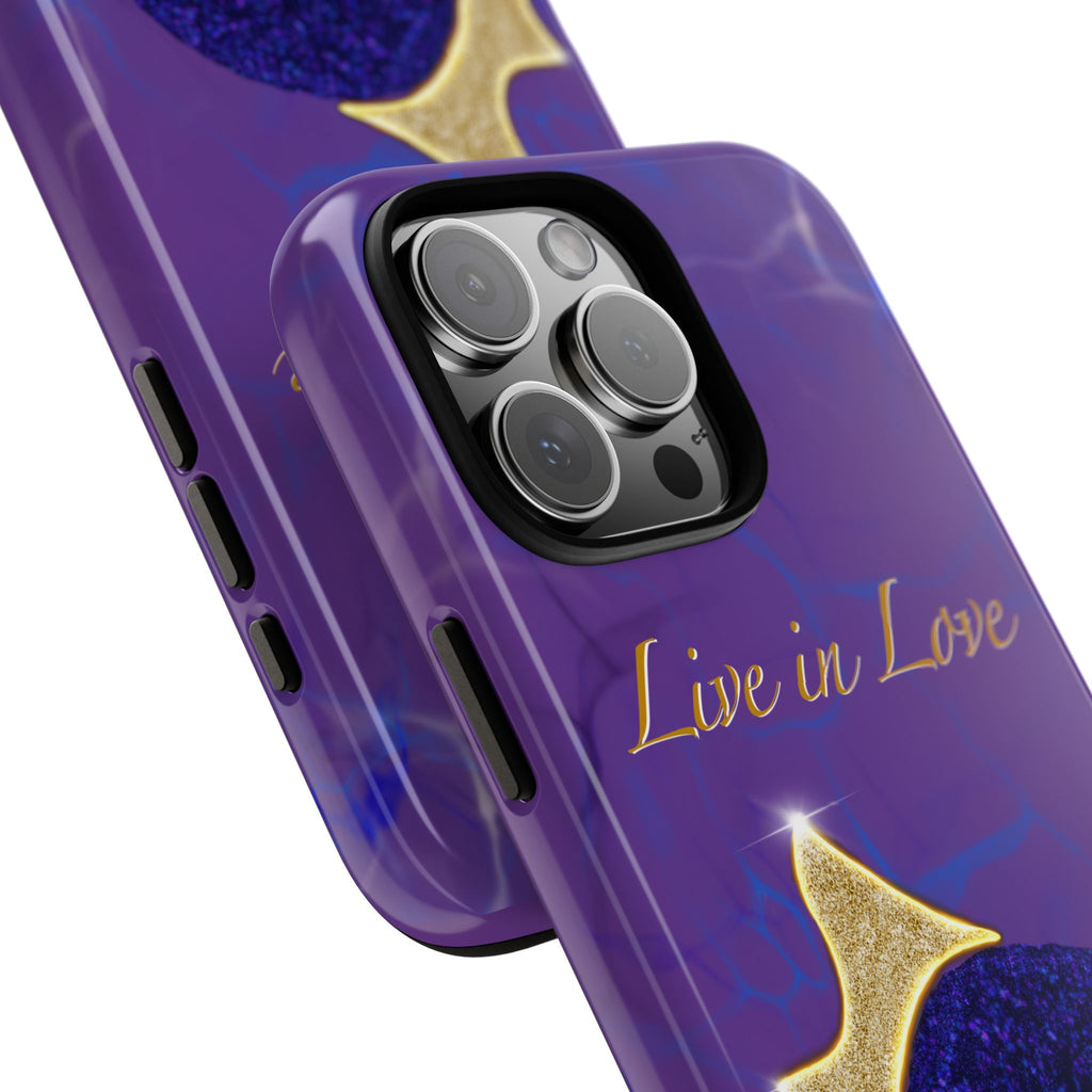 Live In Love Crowned Galaxy Afro Sticker — Black Queen with Gold Crown
