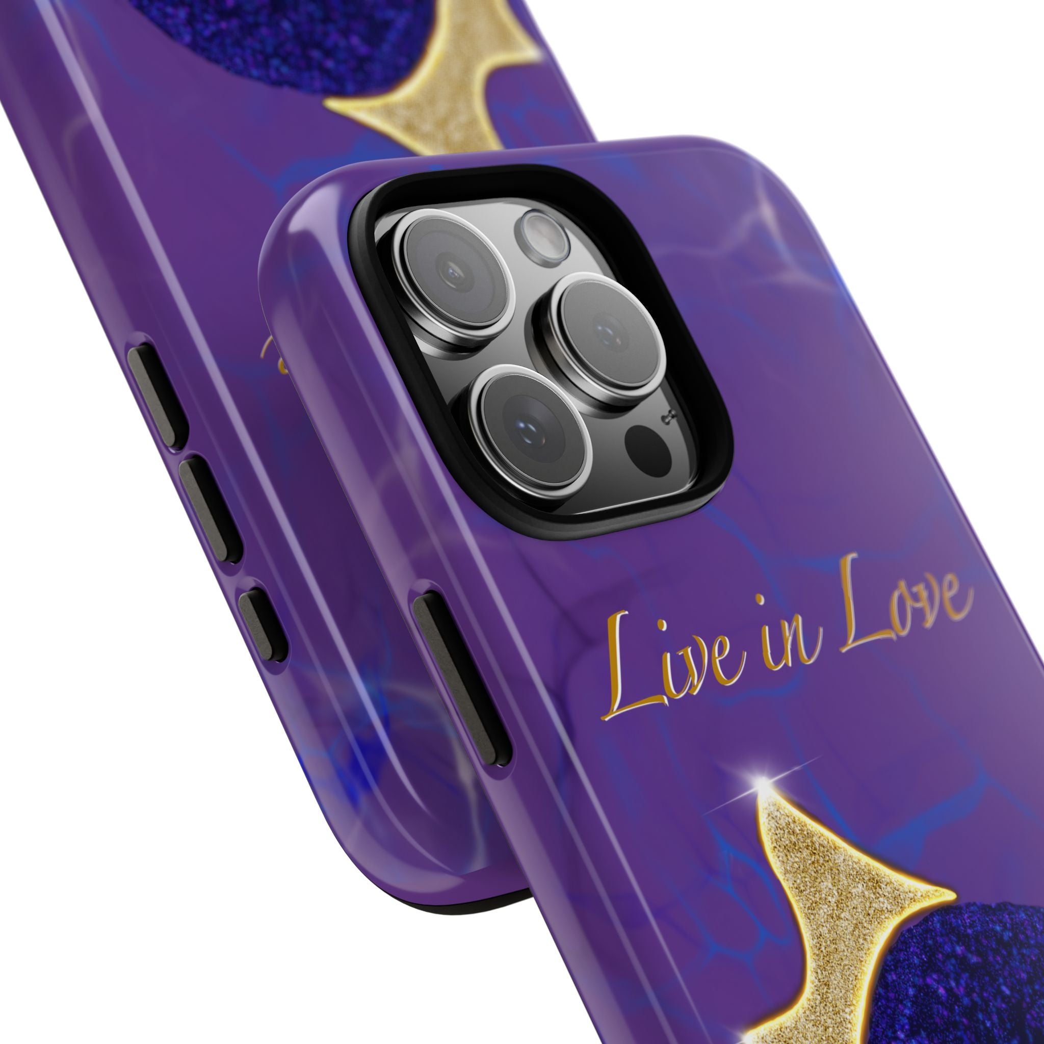 Live In Love Crowned Galaxy Afro Sticker — Black Queen with Gold Crown