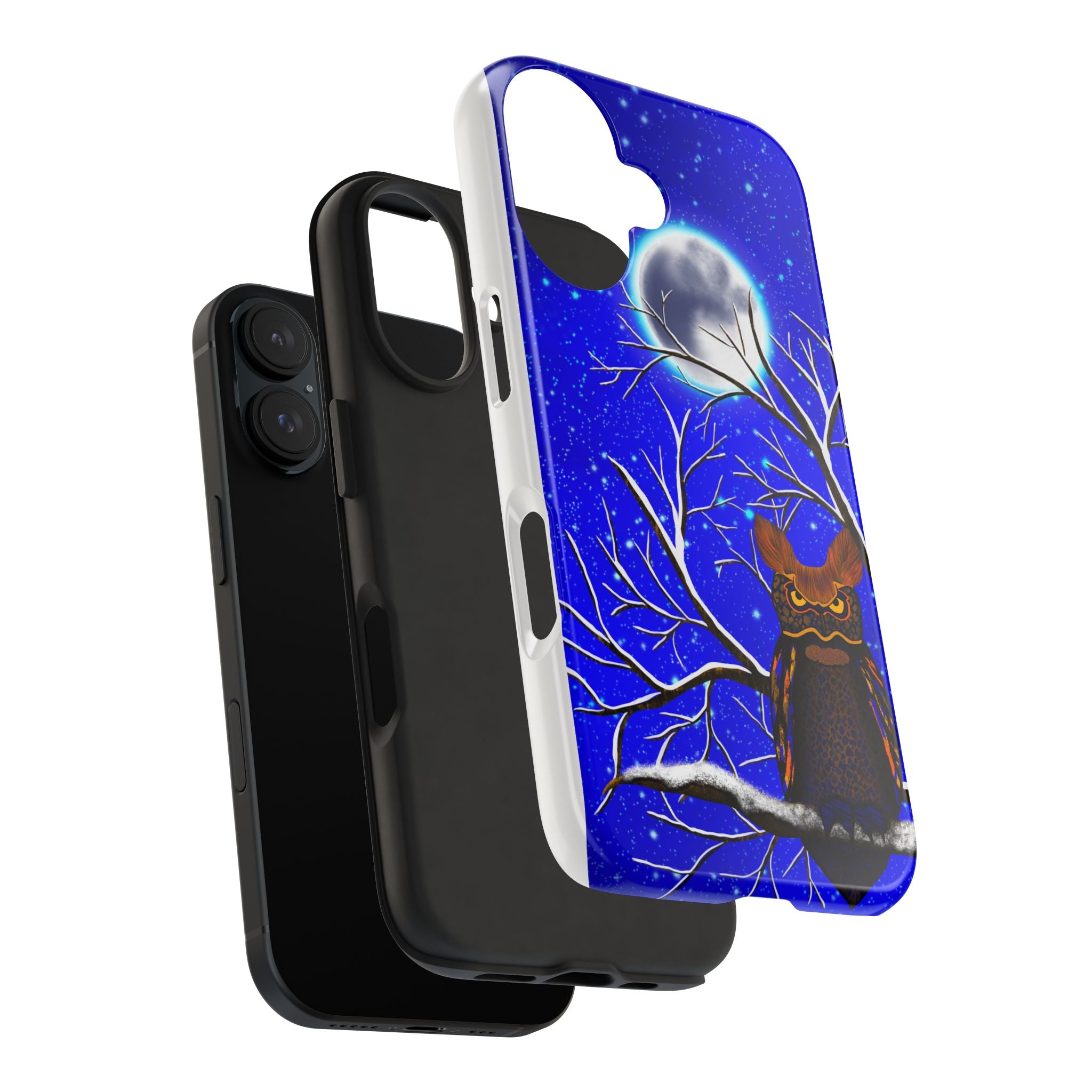 Moonlit Owl Tough Phone Case — Night Sky Owl Design