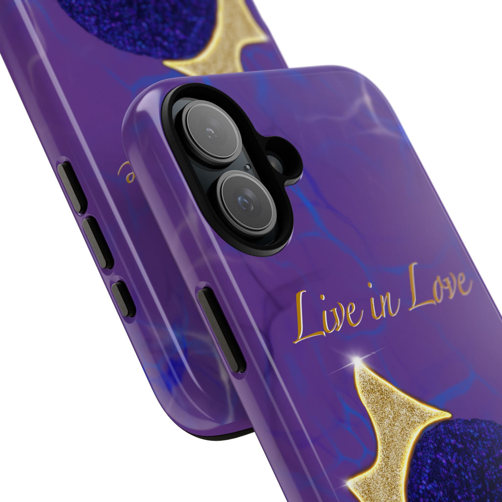 Live In Love Crowned Galaxy Afro Sticker — Black Queen with Gold Crown