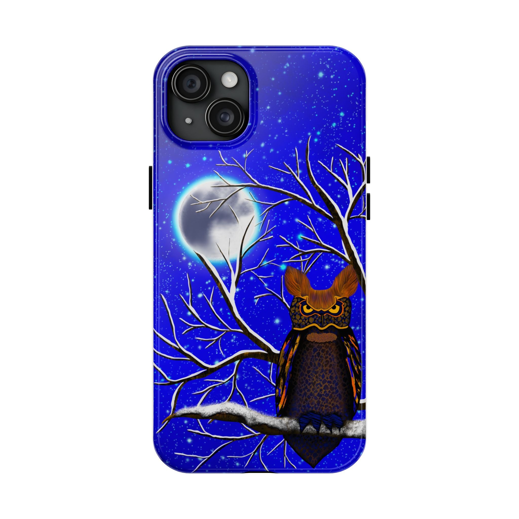 Moonlit Owl Tough Phone Case — Night Sky Owl Design
