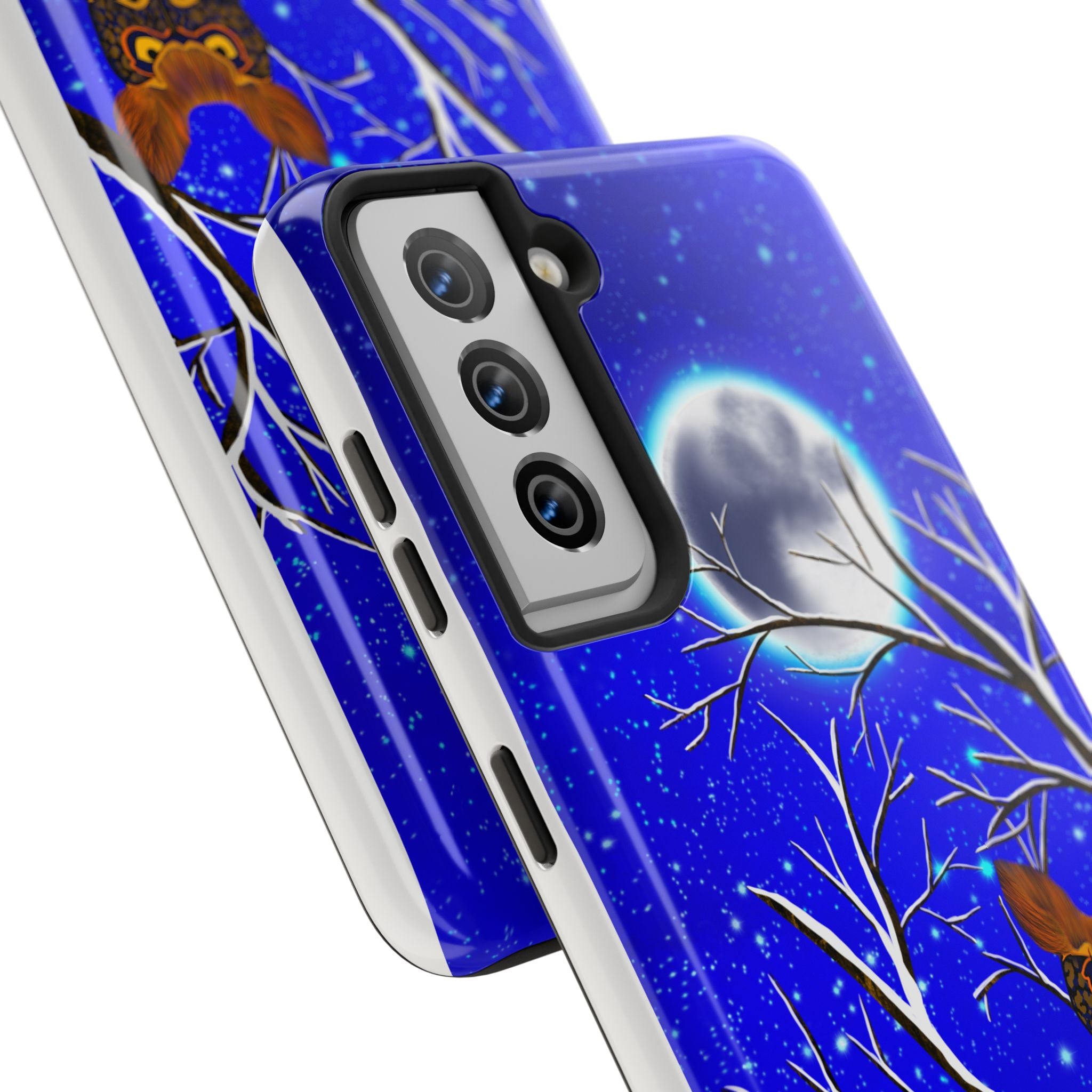 Moonlit Owl Tough Phone Case — Night Sky Owl Design