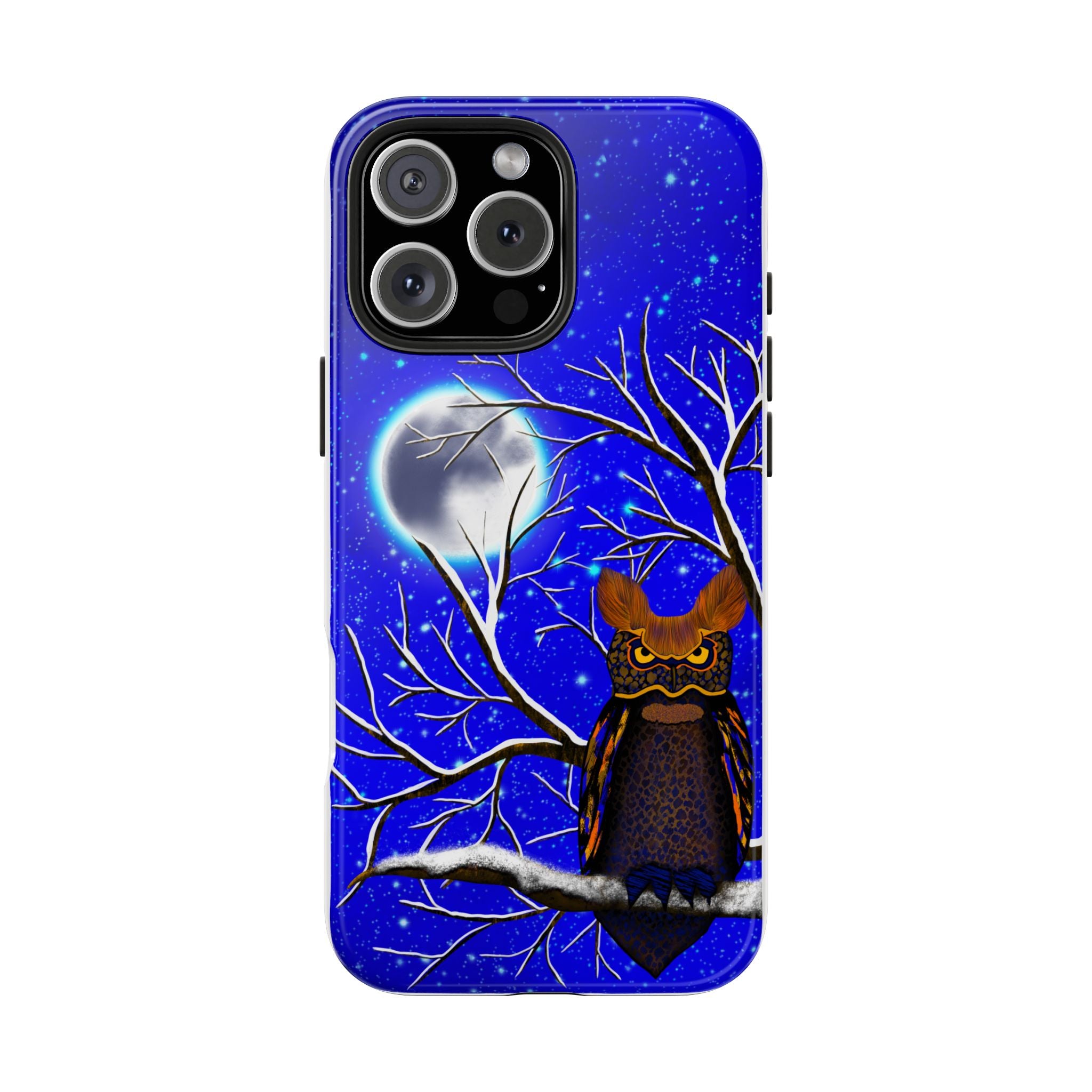 Moonlit Owl Tough Phone Case — Night Sky Owl Design