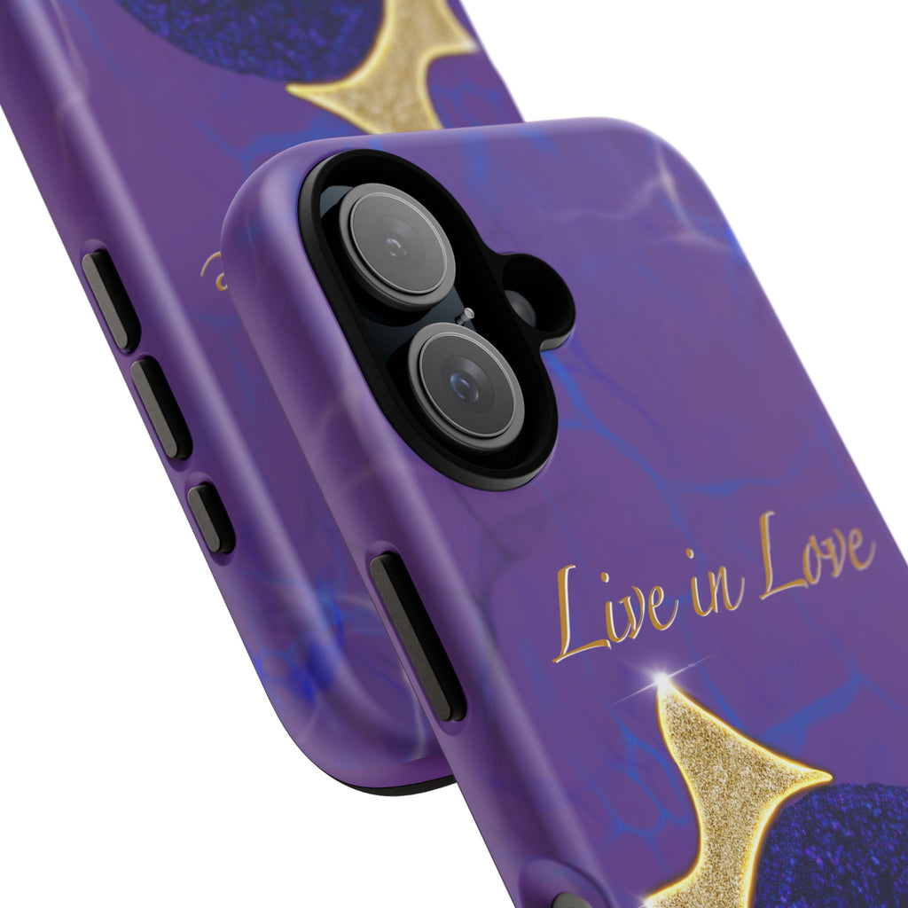 Live In Love Crowned Galaxy Afro Sticker — Black Queen with Gold Crown
