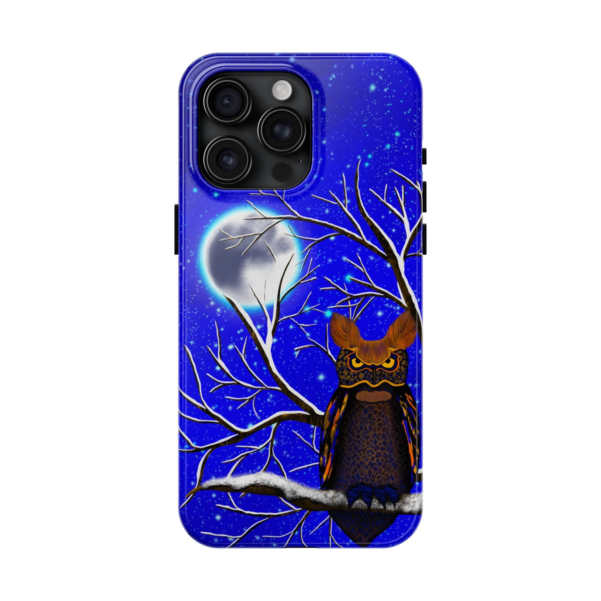 Moonlit Owl Tough Phone Case — Night Sky Owl Design
