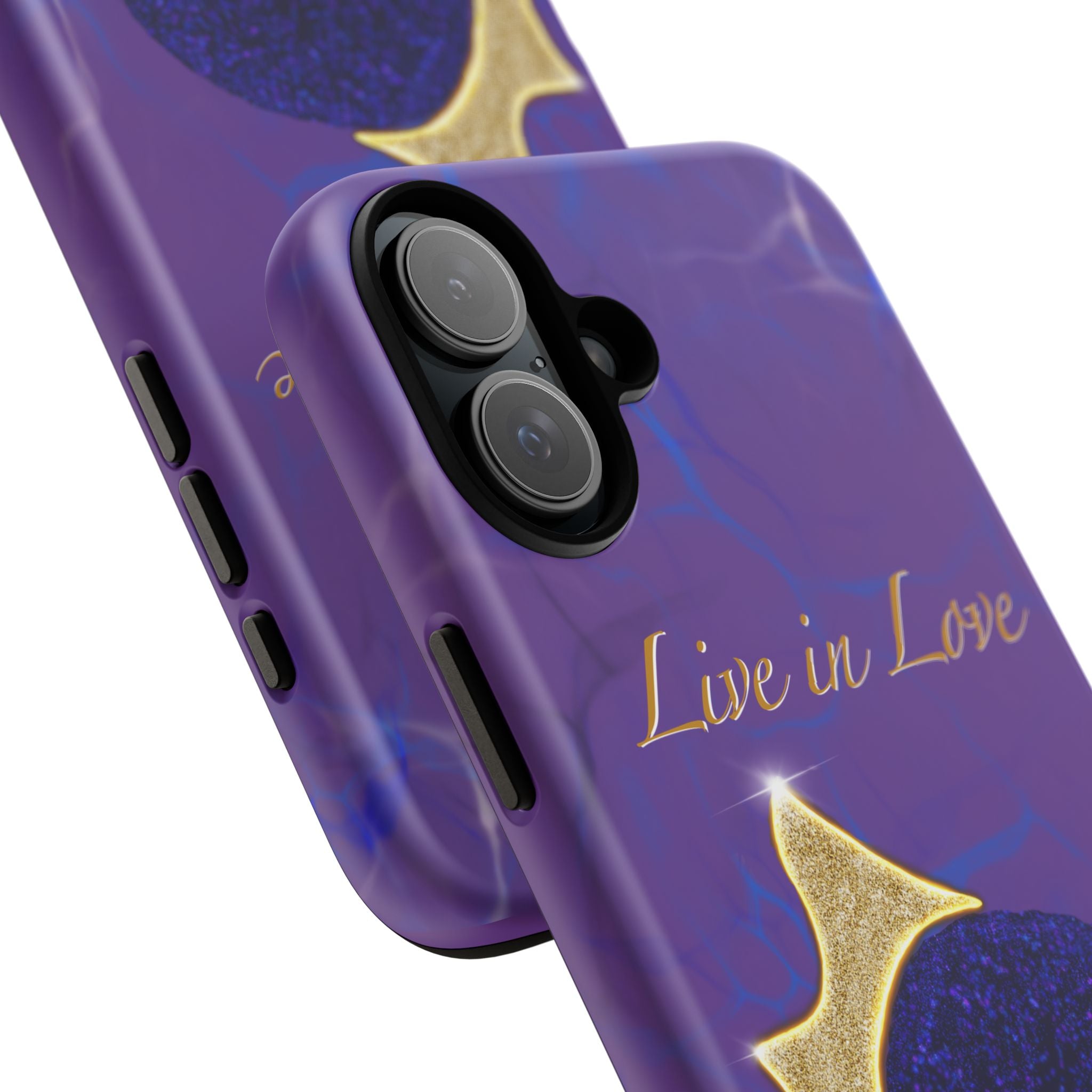 Live In Love Crowned Galaxy Afro Sticker — Black Queen with Gold Crown