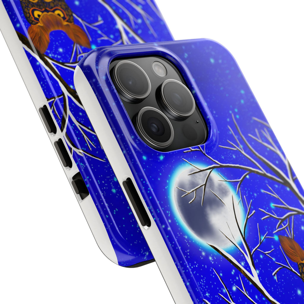 Moonlit Owl Tough Phone Case — Night Sky Owl Design