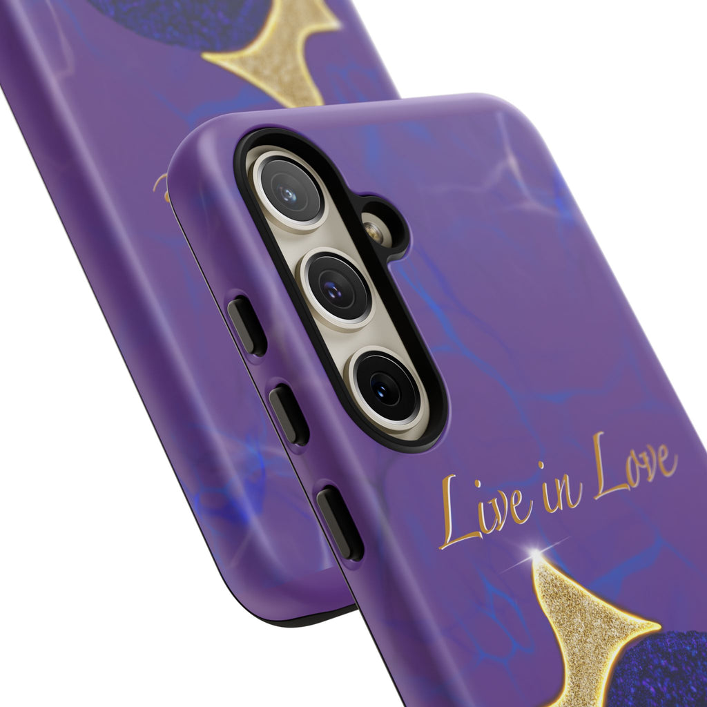 Live In Love Crowned Galaxy Afro Sticker — Black Queen with Gold Crown