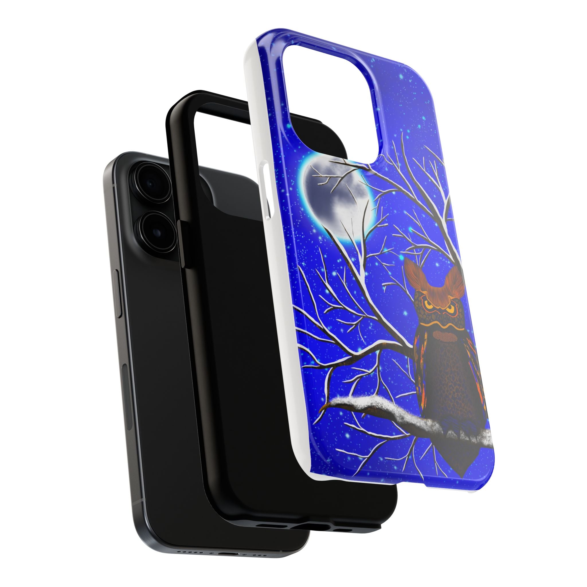 Moonlit Owl Tough Phone Case — Night Sky Owl Design