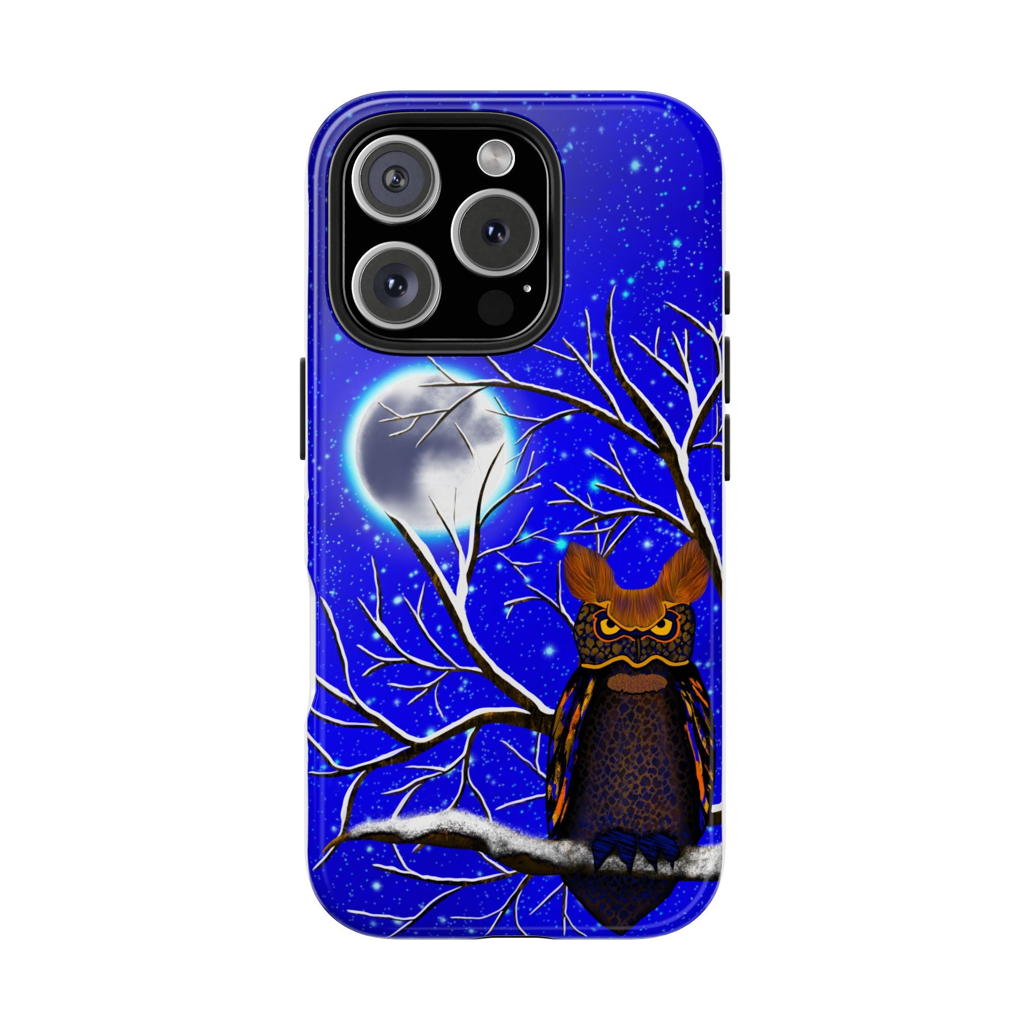 Moonlit Owl Tough Phone Case — Night Sky Owl Design