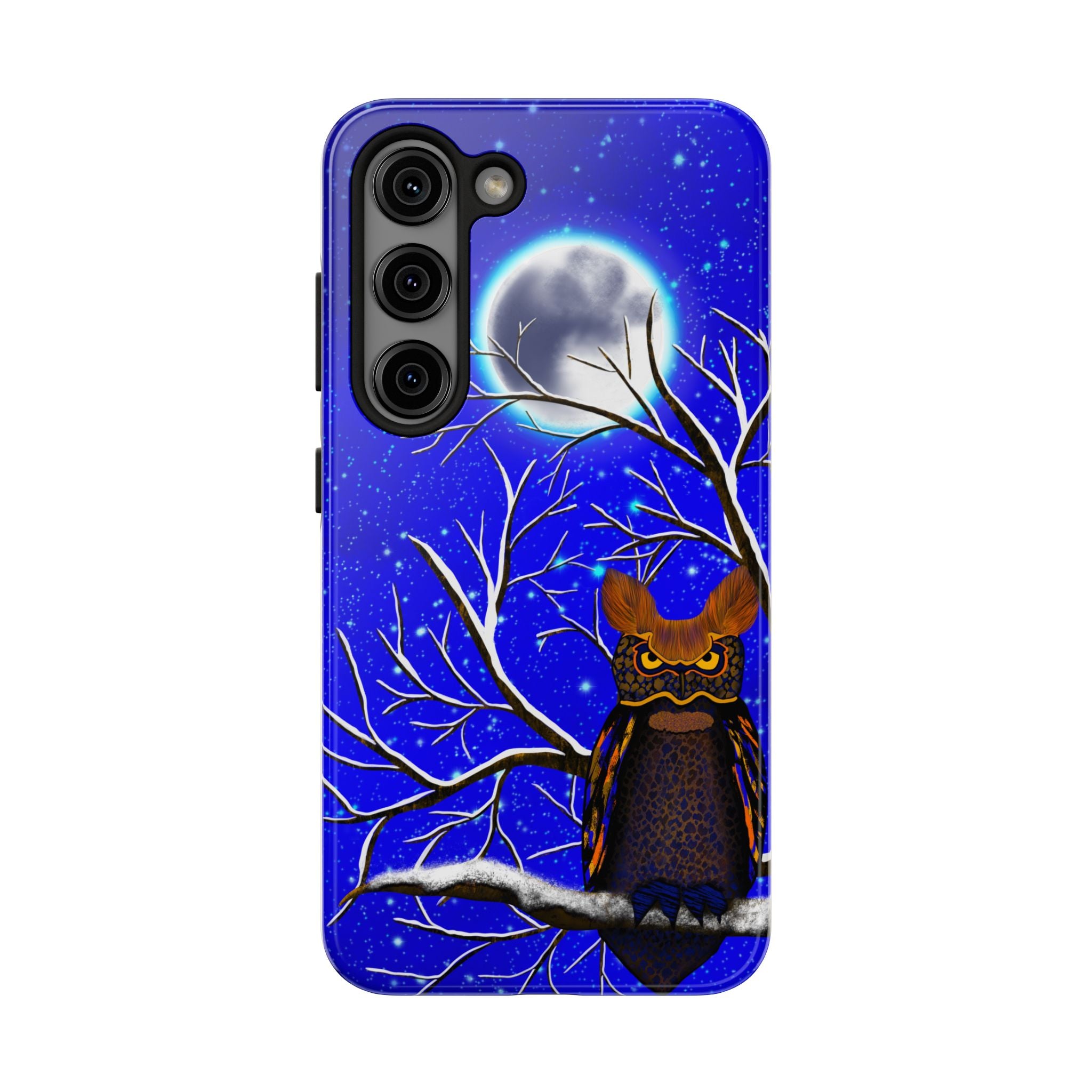 Moonlit Owl Tough Phone Case — Night Sky Owl Design