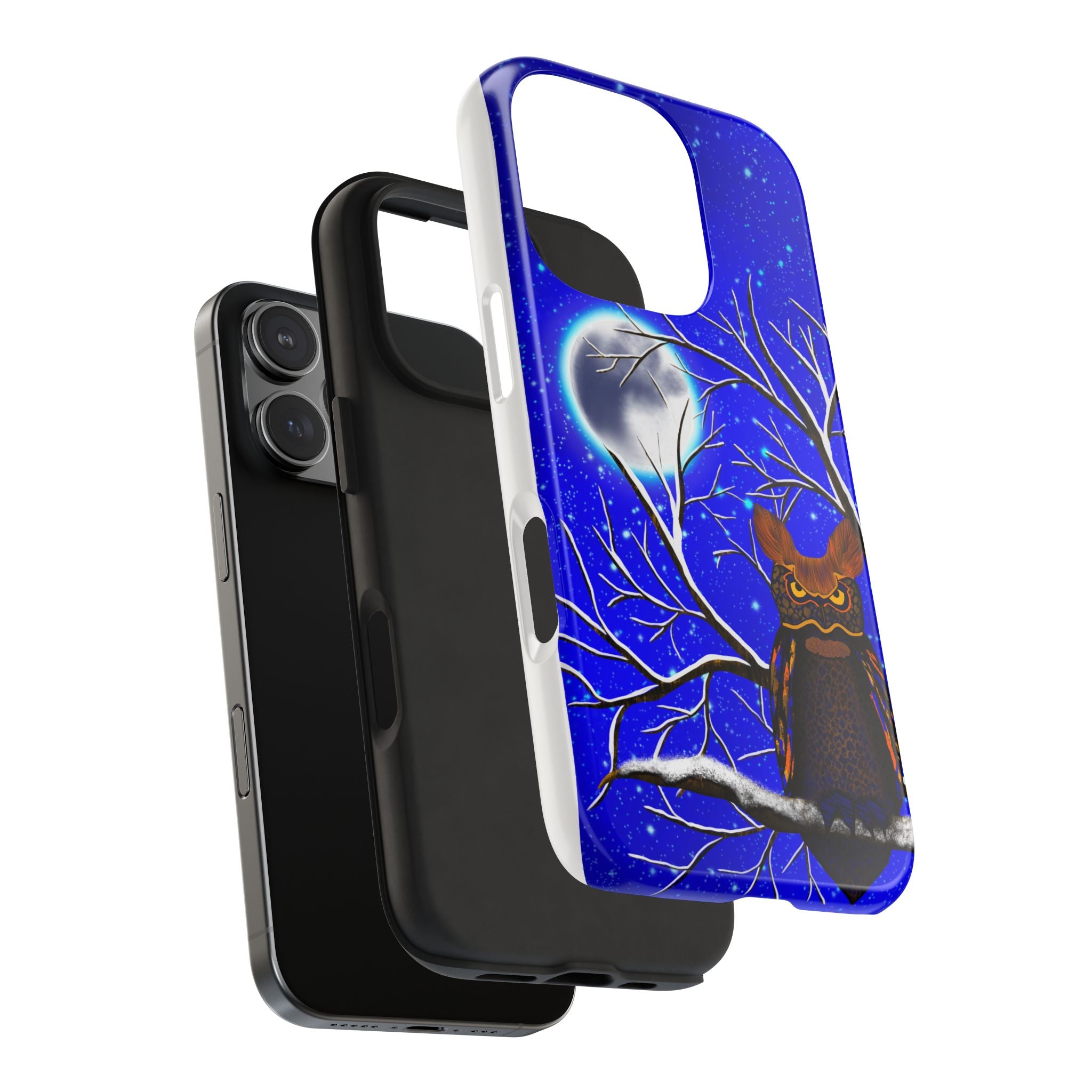Moonlit Owl Tough Phone Case — Night Sky Owl Design