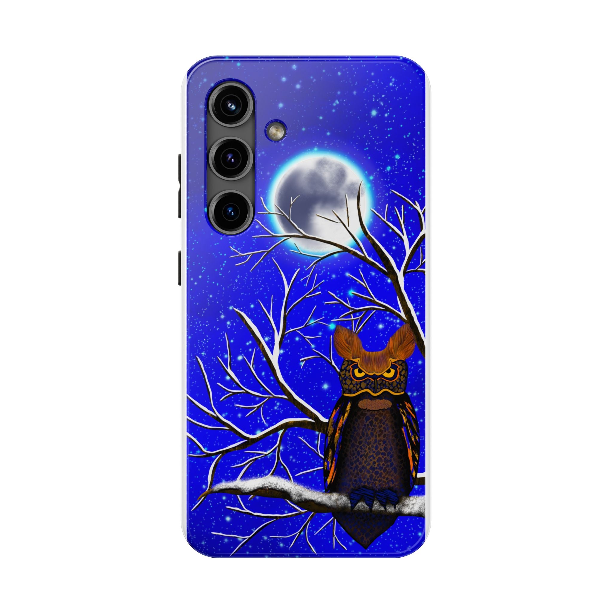 Moonlit Owl Tough Phone Case — Night Sky Owl Design