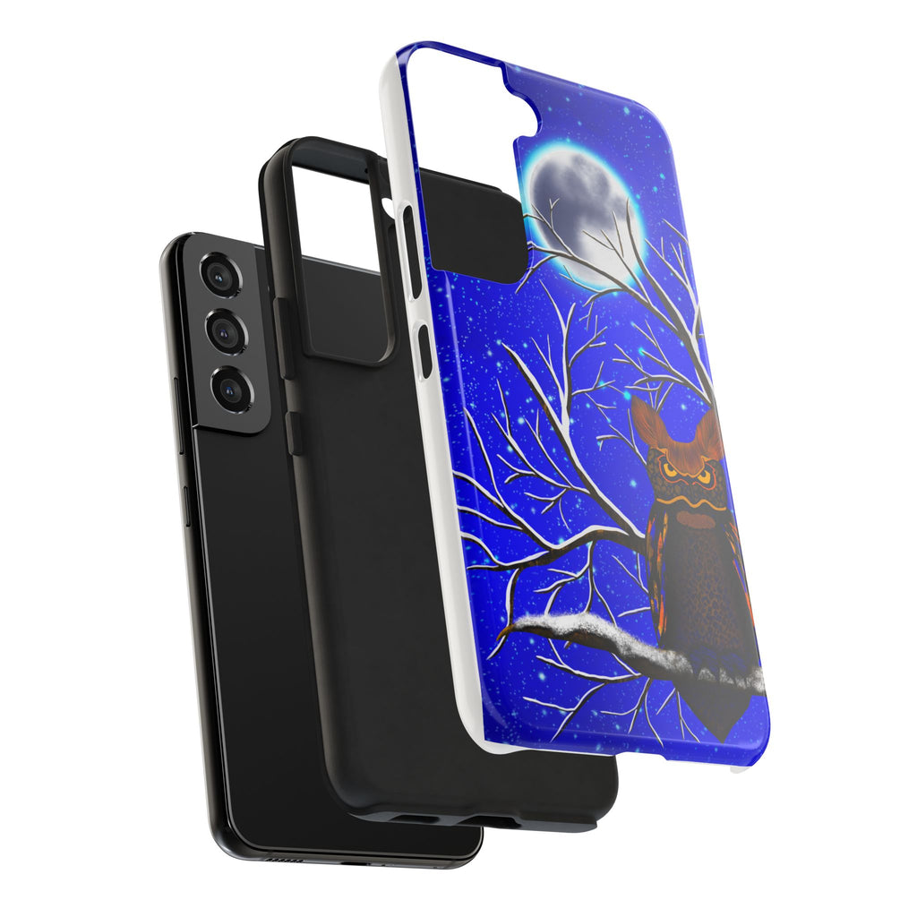 Moonlit Owl Tough Phone Case — Night Sky Owl Design