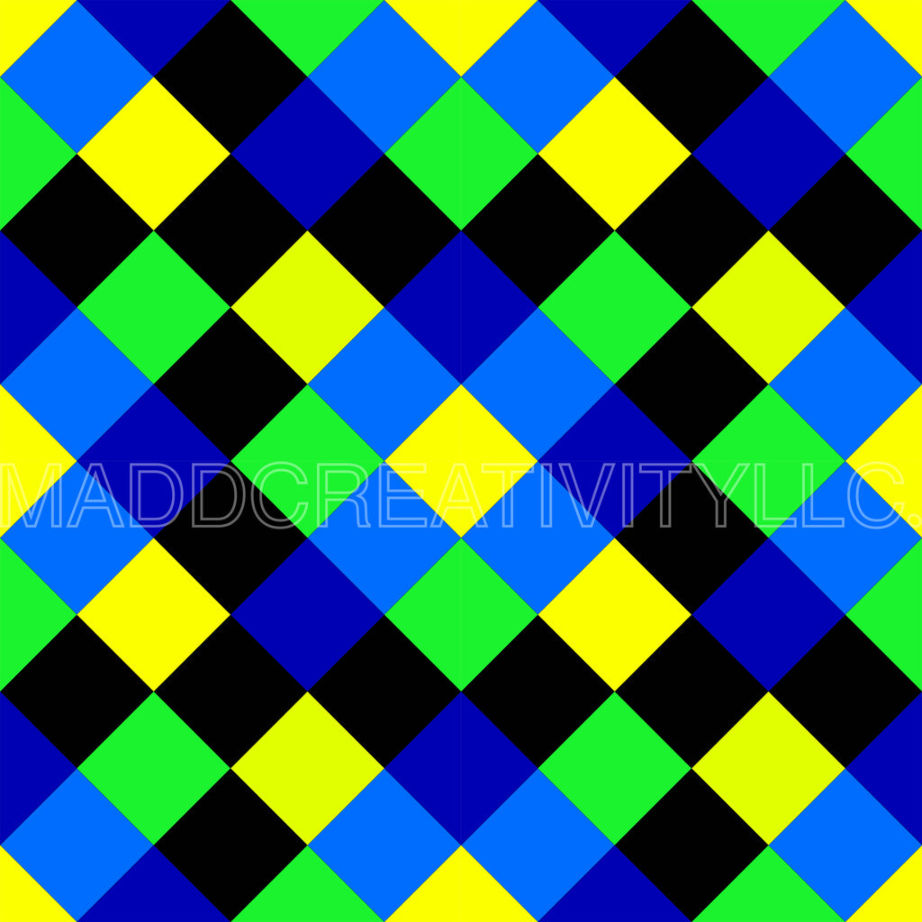 Argyle Blue Green
