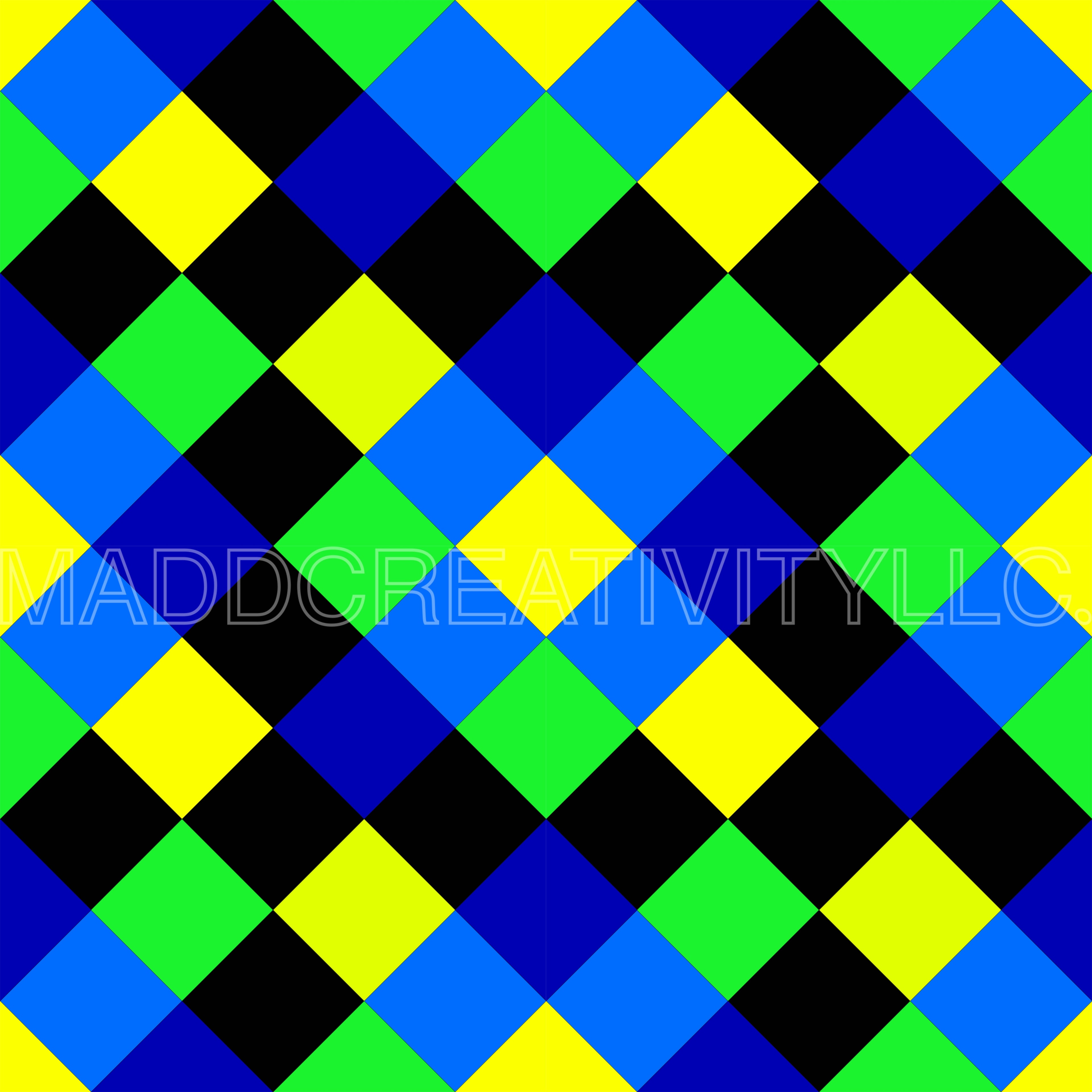 Argyle Blue Green