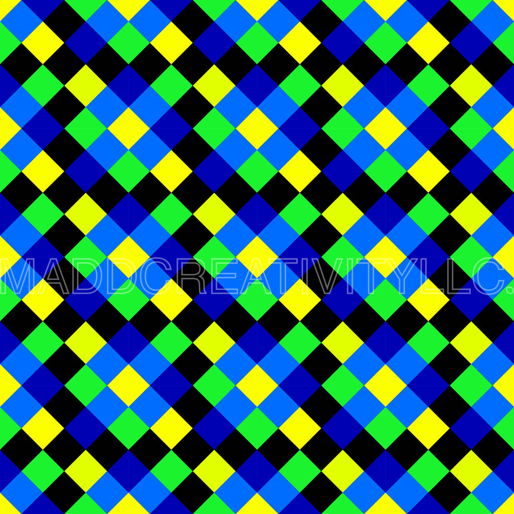 Argyle Blue Green