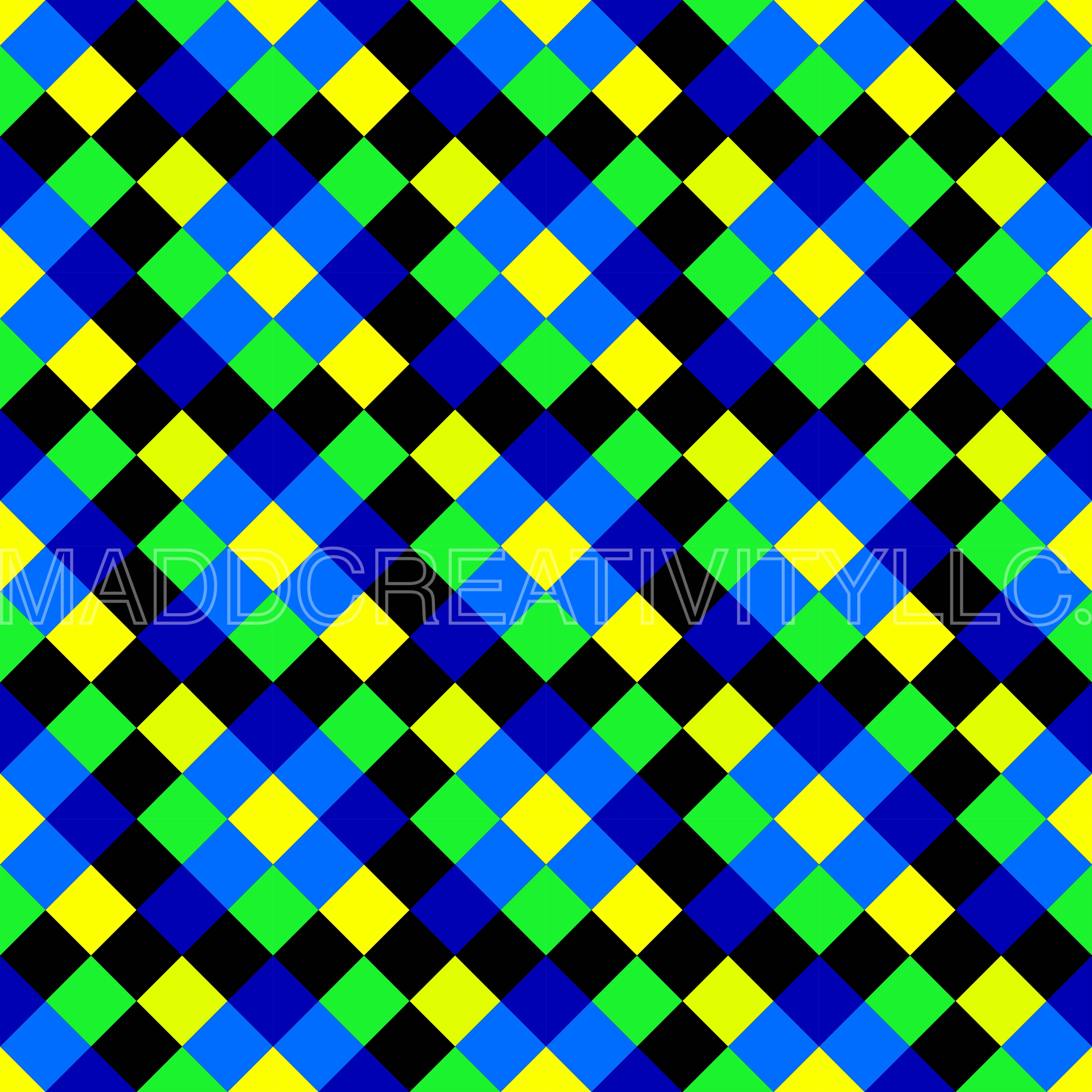 Argyle Blue Green