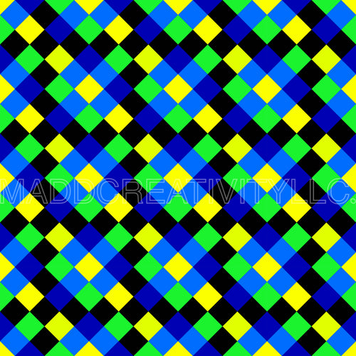 Argyle Blue Green