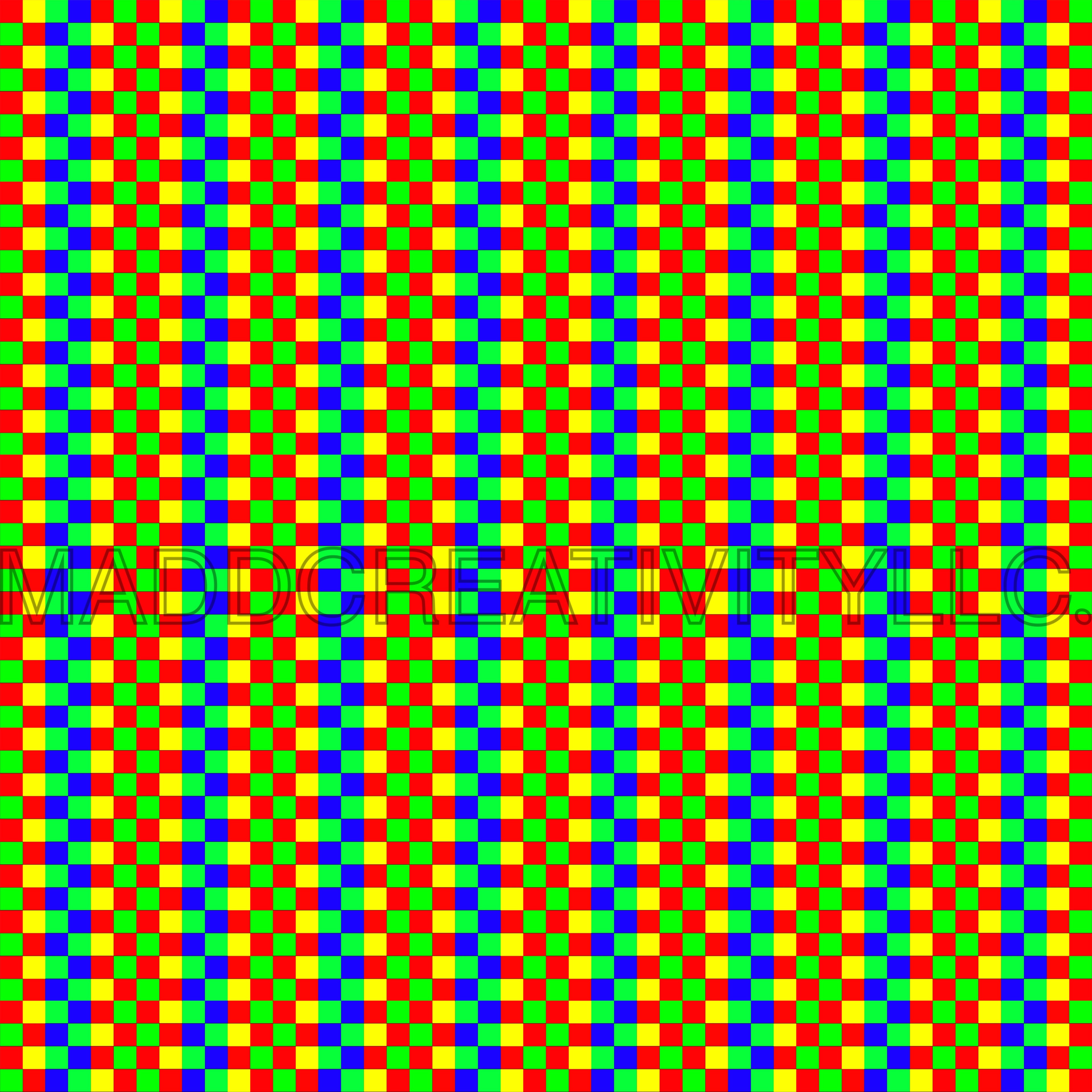 Red Blue Yellow Green Check